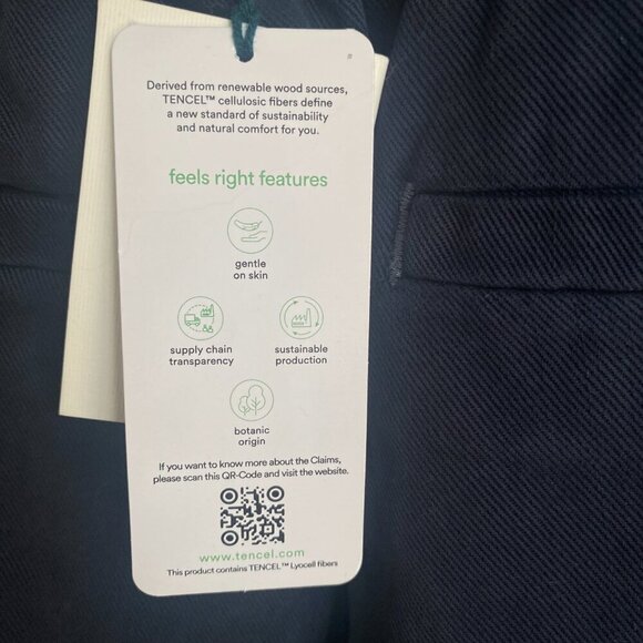 White Stuff Arlo Tencel Cargo Trouser Pant Dark Navy Size 8R - Picture 8 of 14